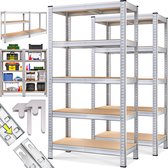 Monzana Stellingkast - Set van 2 Belastbaar tot 350kg 175x75x30 - Zilver