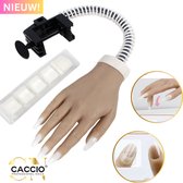 Siliconen Oefenhand voor Nagels met Klem – Inclusief 100 nageltips - Realistische Flexibele Trainingshand voor Acryl, Gel & Nail Art – Herbruikbare Mannequin voor Nagelstylisten, Studenten & Salons