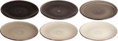 Cookinglife Ontbijtborden / Dessertborden Delice Grijs ø 19 cm – Set van 6 – Perfect voor Ontbijt, Gebak en Kleine Gerechten – Aardewerk met Stijlvolle Grijze Glazuurlaag – Vaatwasser- en Magnetronbestendig – Compact, Sfeervol en Stapelbaar