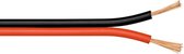 Luidspreker kabel (CU koper) - 2x 1,50mm² / rood/zwart - 50 meter