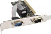 InLine seriële RS232 PCI kaart met 2 9-pins SUB-D poorten