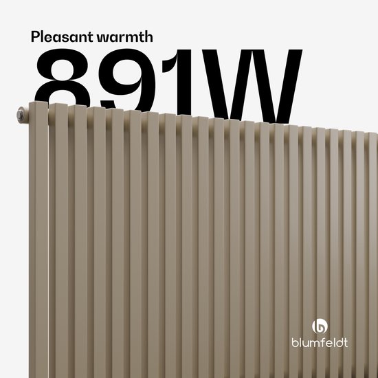 Blumfeldt Radiator - 891W Wandradiator met Verticale Verwarmingsbuizen ...