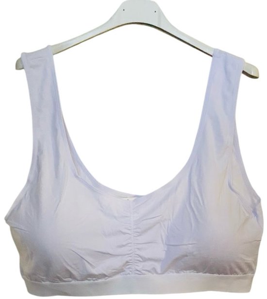 Soutien-gorge Comfort - Soutien-gorge en coton - Haut de soutien-gorge - 50678 - Groot taille - 9XL (58) Wit
