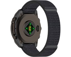 Stravo Ultralicht Solo Nylon Sport bandje geschikt voor Fenix8 43MM / 7S (Pro - Solar- Sapphire Solar) / 6S (Pro) /5S (Plus) / Instinct 2S / MK3 (i) 43MM / Epix Pro 42MM - Volledig nylon band voor Garmin smartwatches - Horlogebandje - Grijs