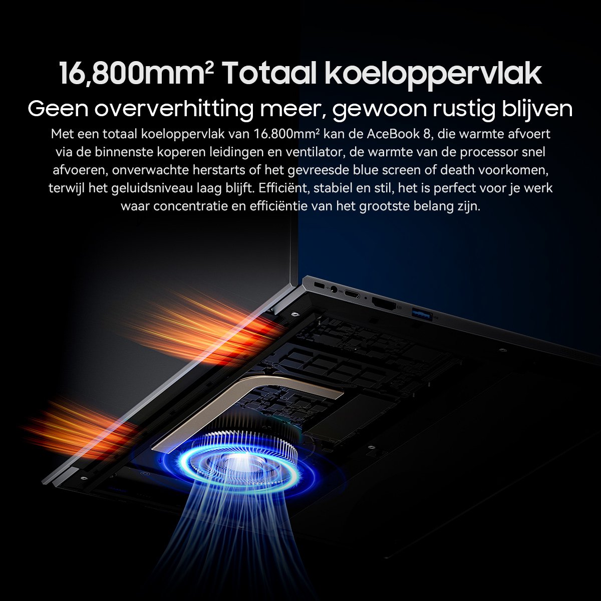Blackview AceBook 8 Laptop - 15,6 inch Full HD - 16 GB RAM - 512 GB SSD - Intel N97 - Windows 11 Notebook - UHD Graphics - Grijs — afbeelding 4