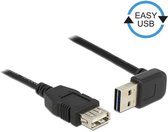 Easy-USB2.0 verlengkabel USB-A haaks boven/beneden - 3 meter