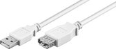 S-Impuls USB naar USB verlengkabel - USB2.0 - tot 1A / wit - 5 meter