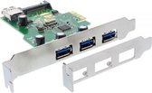 InLine PCIe kaart - 3+1x USB3.0 met SATA-voeding
