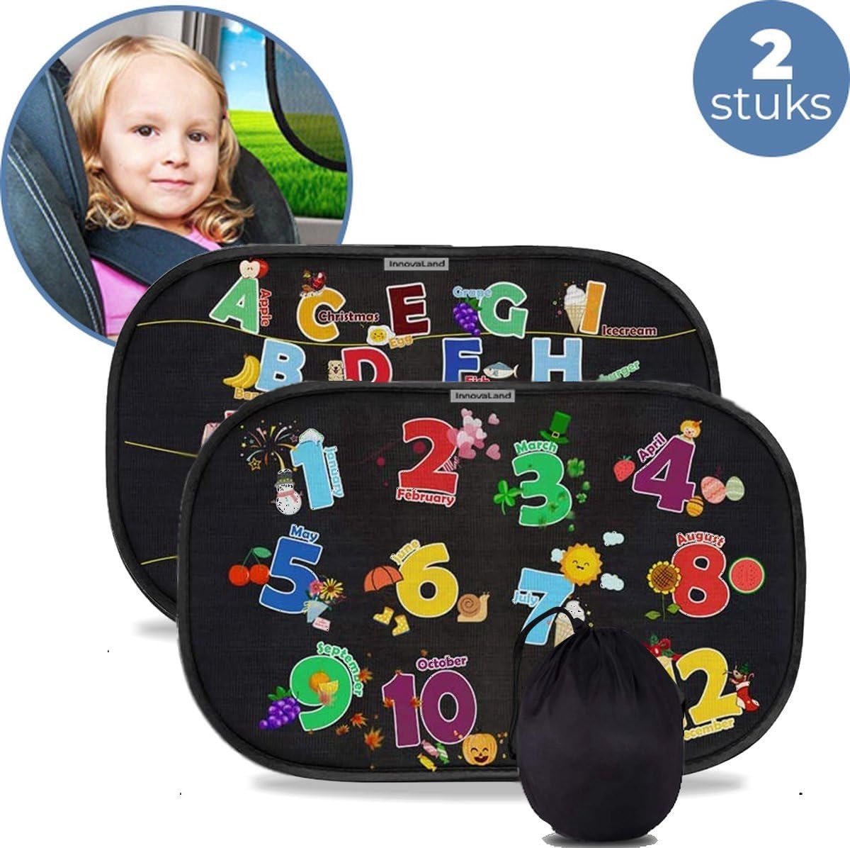 Innovaland - Zonnescherm Auto Baby - Extra Donker Voor Betere Bescherming - Zelfklevend - UV Protectie - Zijruit - Kind - Zonwering Auto