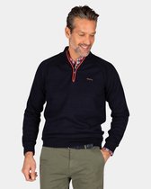NZA - Navy katoenen pullover met halve rits