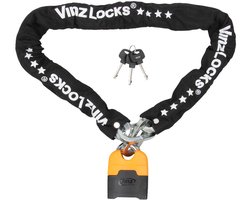 VINZ Makalu ART 4 Gekeurd Kettingslot 150cm | 3 sleutels | Geschikt vr Verzekering Motoren, Scooters, Fietsen, E-bikes, etc | Lichtgewicht Motorslot / Scooterslot / Fietsslot / ART 4 slot | 11mm Schakeldikte