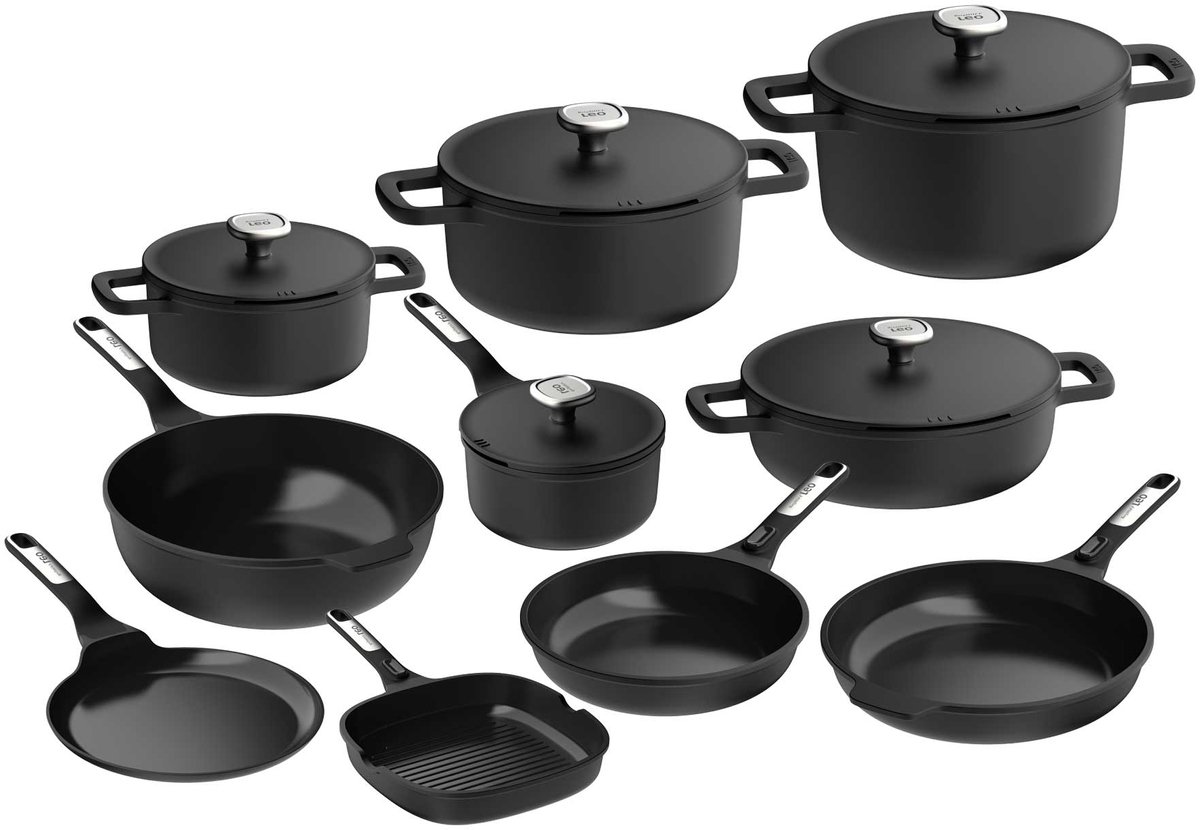 Bol.com BergHOFF Leo Phantom (Downdraft) Pannenset - 15 Delig aanbieding