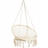 Bol.com Braziliaanse schommel fauteuil hangmat stoel met kussen RIO BEIGE aanbieding