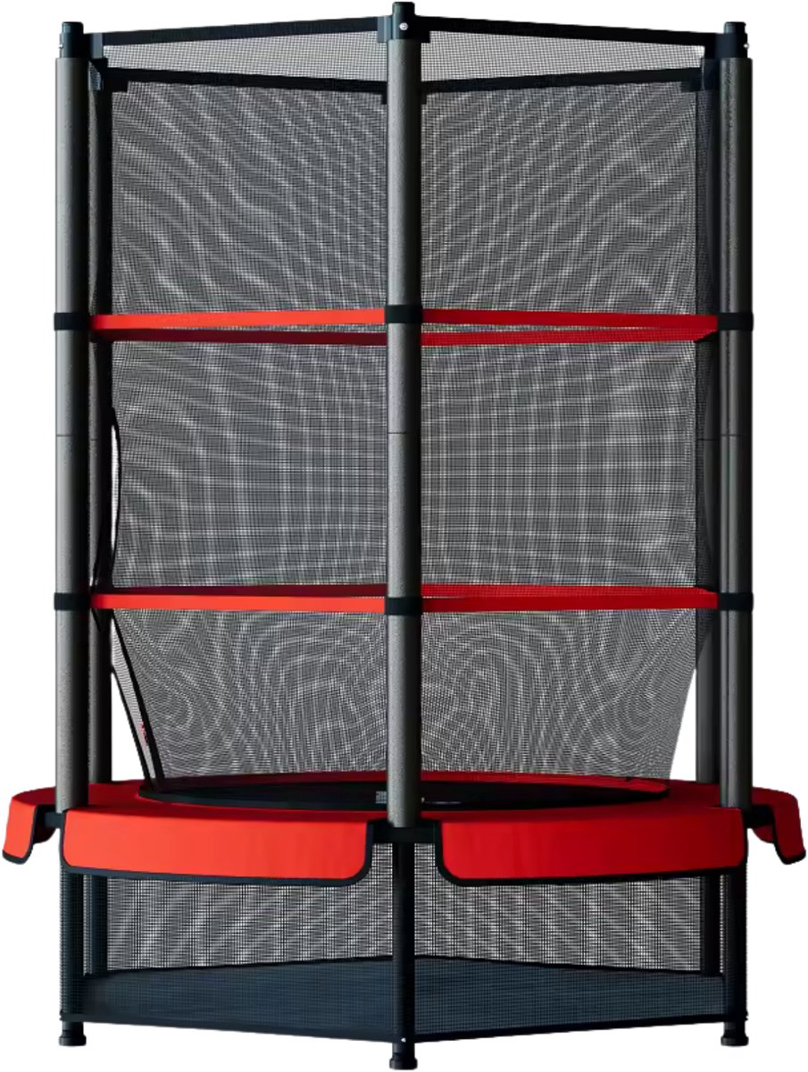 RocketJump LF14 Trampoline - Inclusief veiligheidsnet - Kindertrampoline 140 cm - Rood — afbeelding 2
