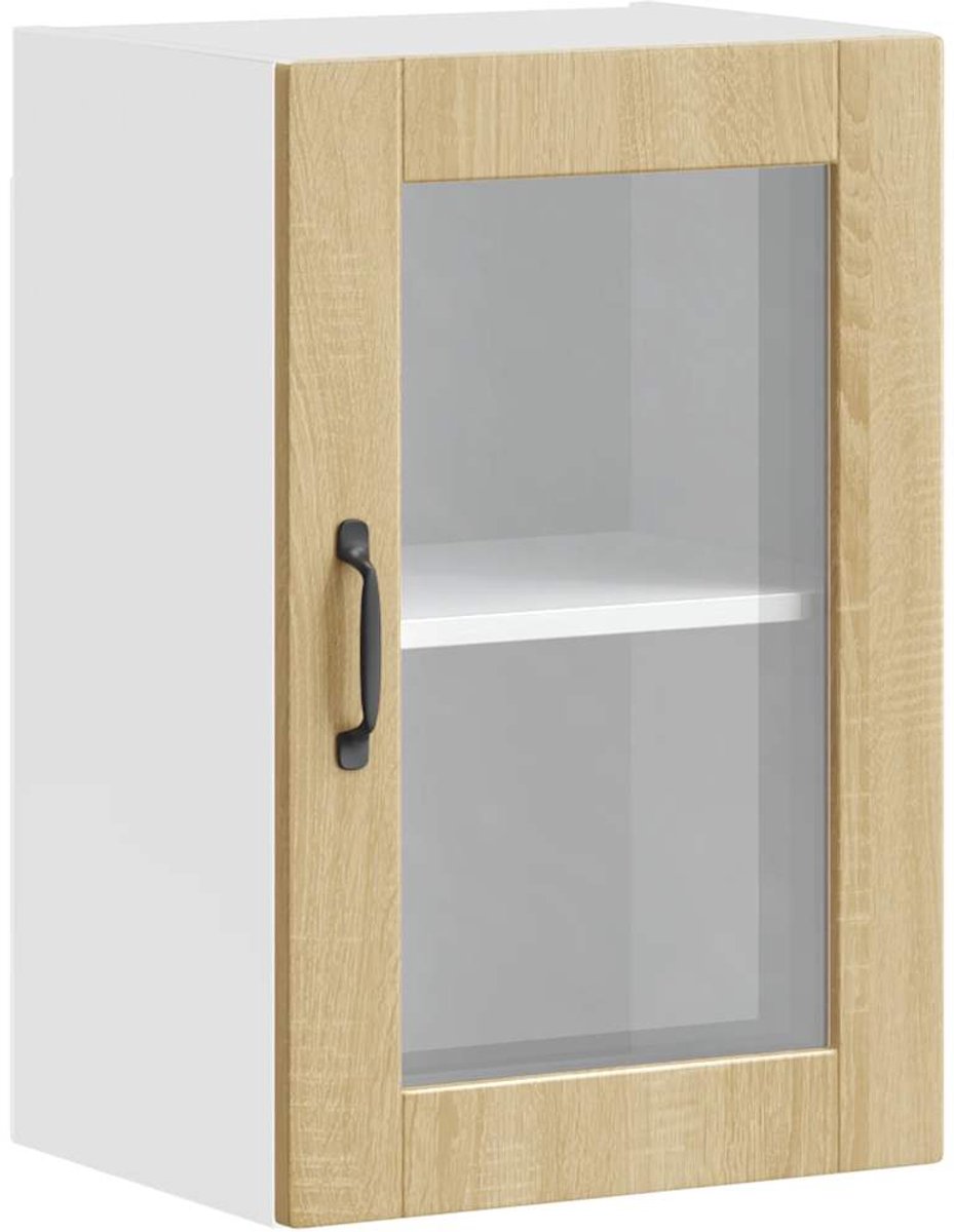 vidaXL Keukenbovenkast - met - glazen - deur - Porto - sonoma - eikenkleurig