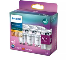 Philips LED Spot SceneSwitch - 50 W - GU10 - warmwit licht - 3 stuks
