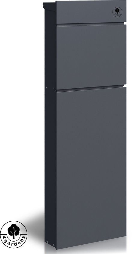V-PART Toledon Brievenbus Grijs Gegalvaniseerd staal 27 x 12 x 40 cm