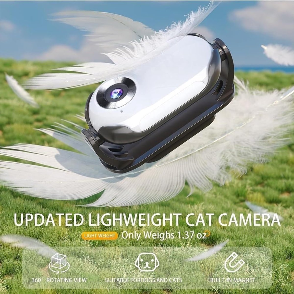 Onherm Mini spy camera with clip, hidden camera can work without