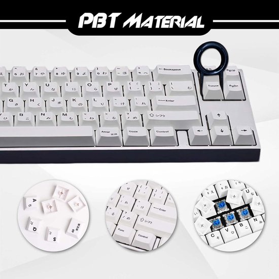 Wooting PBT Keycaps - German (ISO) - Just Black - Keycaps - Duits - Zwart