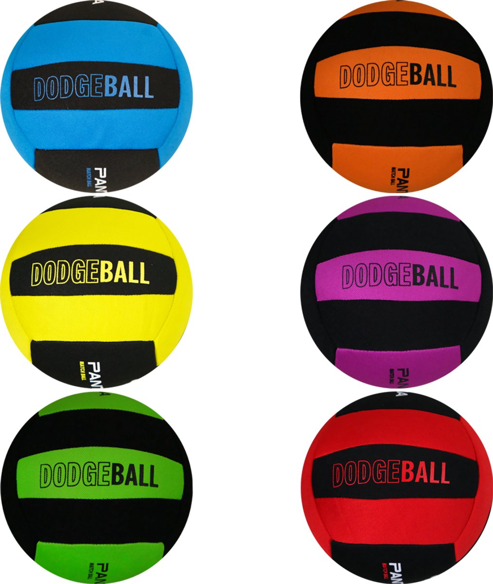 Panthera - Dodgeball - Officiële Trefbal - Set van 6 - 6 kleuren - Trefballen