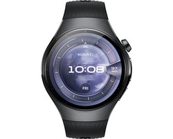 HUAWEI Watch 5 46mm Zwart | Multi-sensing X-tap technologie | Gezondheidsoverzicht in 1 tik | Titanium van luchtvaartkwaliteit | Ultra lange batterijduur modus | Compatibel met iOS & Android