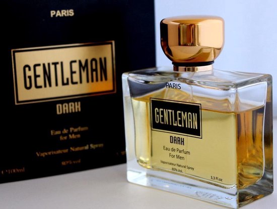 Luxe Franse Eau de Parfum - Gentleman Dark - heren parfum - Sterk kruidige geur - met Italiaanse Bergamot- Nojft gegaotmuskaat- Amber - blijft gegarandeerd de gehele dag ruiken - met gratis broekzak verstuiver