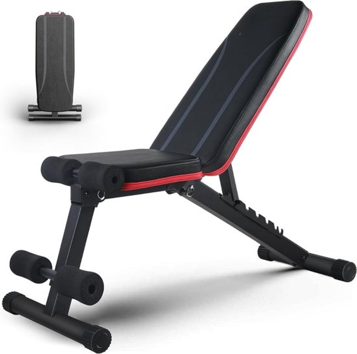 Thuys – Luxe Bench – Fitness – Halterbank – Bench Press – Dik Stalen Design – 8 Instelbare Standen – Eenvoudige Installatie – Extra Veilig – Zwart