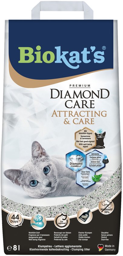 Biokat's Diamond Care Attracting & Care - Kattenbakvulling - 8 l