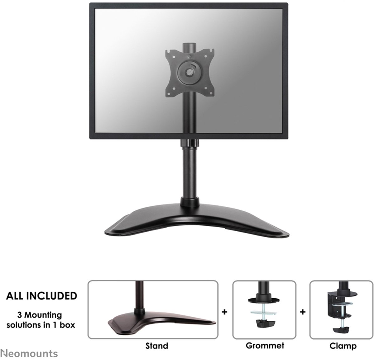 NEWSTAR NM-D335BLACK - monitorarm - geschikt voor 1 monitor t/m 30" - zwart