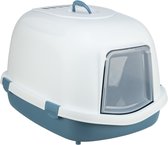 Trixie Primo Top - XXL Kattenbak met Kap - Blauw/Wit - 71X56X47 cm