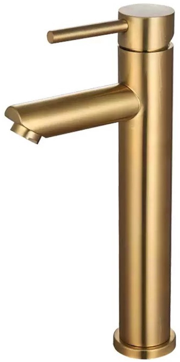 Premium gouden wastafelkraan - roestvrij staal - zacht aanvoelend - spatwaterdicht - eenvoudige installatie - comfort en elegantie voor uw badkamer