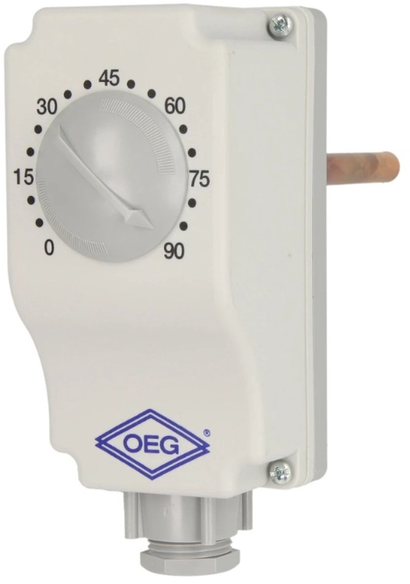 OEG - 211208000 - dompelthermostaat - 1/2" TC 2-100- 0-90gr - dompellengte 10cm