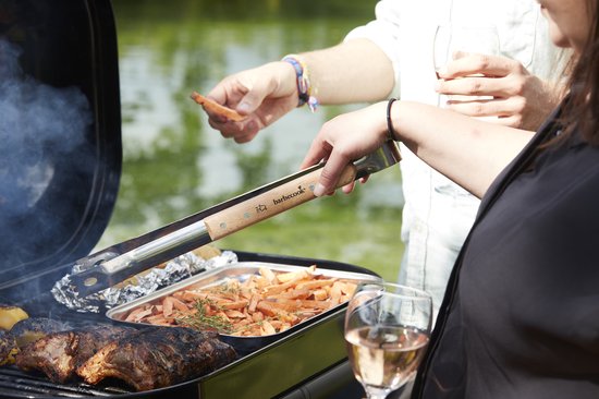 Barbecook BBQ set gereedschap - Met ophanglus - RVS - Hout - 47cm