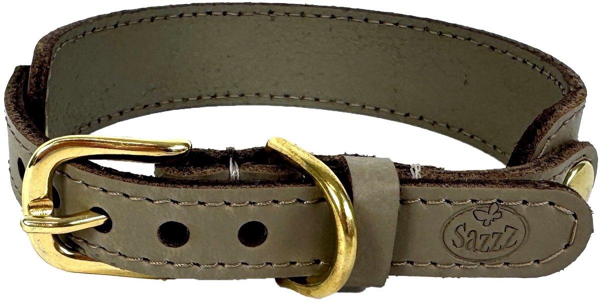 Sazzz Halsband Hond Sweetie Classic Leer Taupe