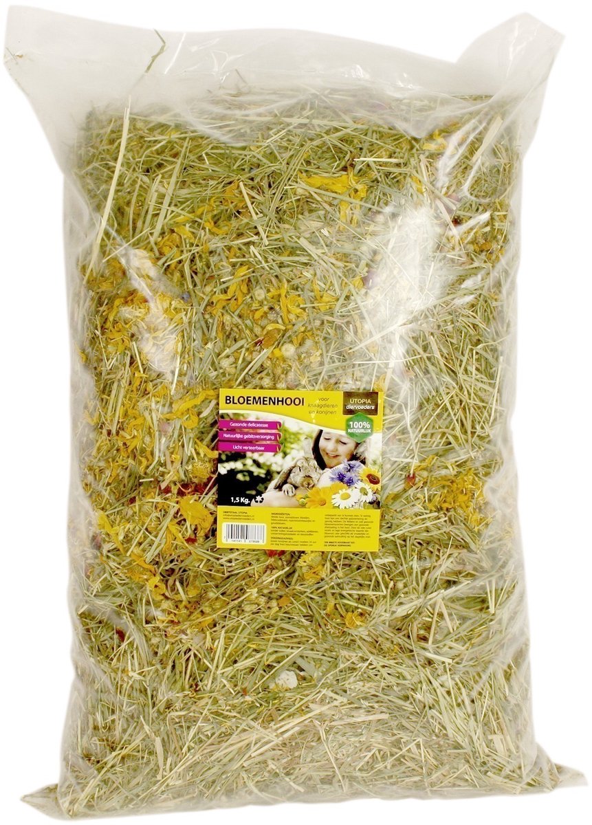 Bloemenhooi Knaagdieren Utopia - Aanvullend Voer 1.5kg - Gezonde Voeding voor Konijnen en Cavia's