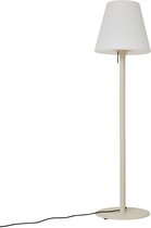 Bol.com QAZQA virginia - Moderne Vloerlamp | Staande Lamp met kap - 1 lichts - H 187 cm - Beige - Buitenverlichting aanbieding