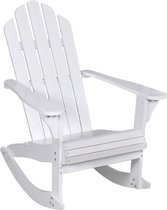 vidaXL - Rocking Chair Chaise berçante en bois blanc