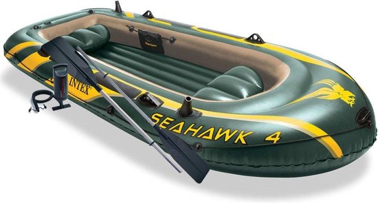 Intex Seahawk 4 Opblaasboot met roeispanen en pomp 68351NP