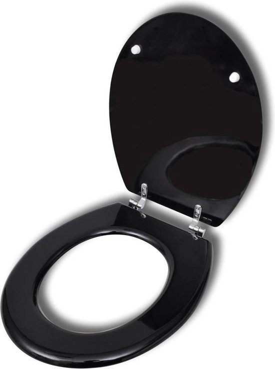 ziel idioom Arena vidaXL Toiletbril simpel ontwerp MDF zwart | bol.com
