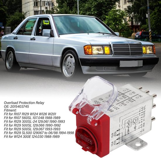 Relais Surcharge Protection Focket 2015403745 – Compatible Mercedes W124 W126 W201 R129, 30A Automatique