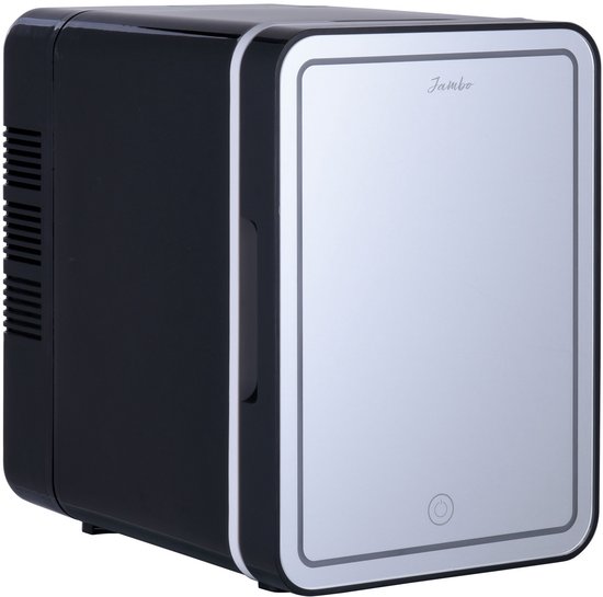 Skincare Fridge mini koelkast 4L met spiegel, LED verlichting, koelen & verwarmen, make-up koelkast zwart