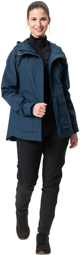 VAUDE Women's Comyou Pro Rain Jacket, Jas, Regenjas, fietskleding, met kap, waterdicht, Dames, Fietsjack