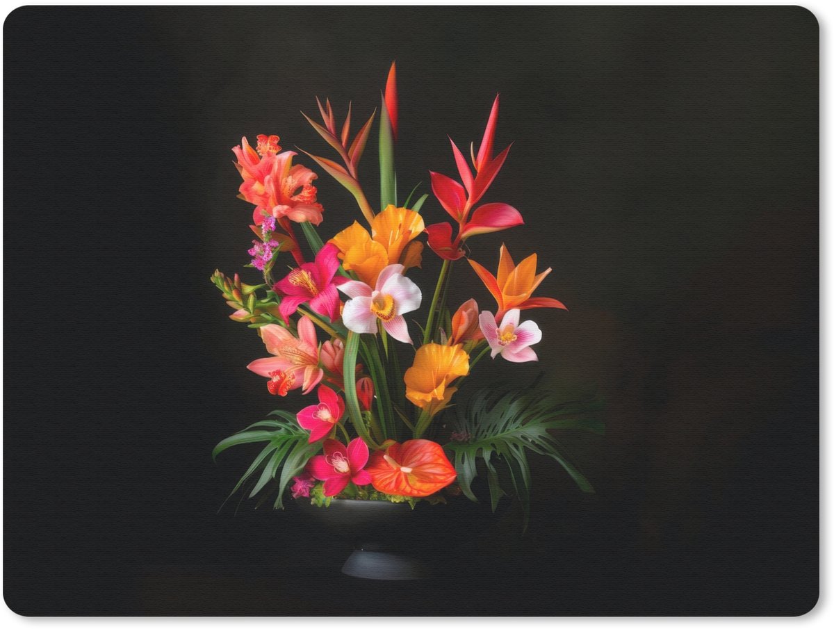 Muismat 23x19 cm - Mousepad Boeket - Bloemen - Exotisch - Muismatten