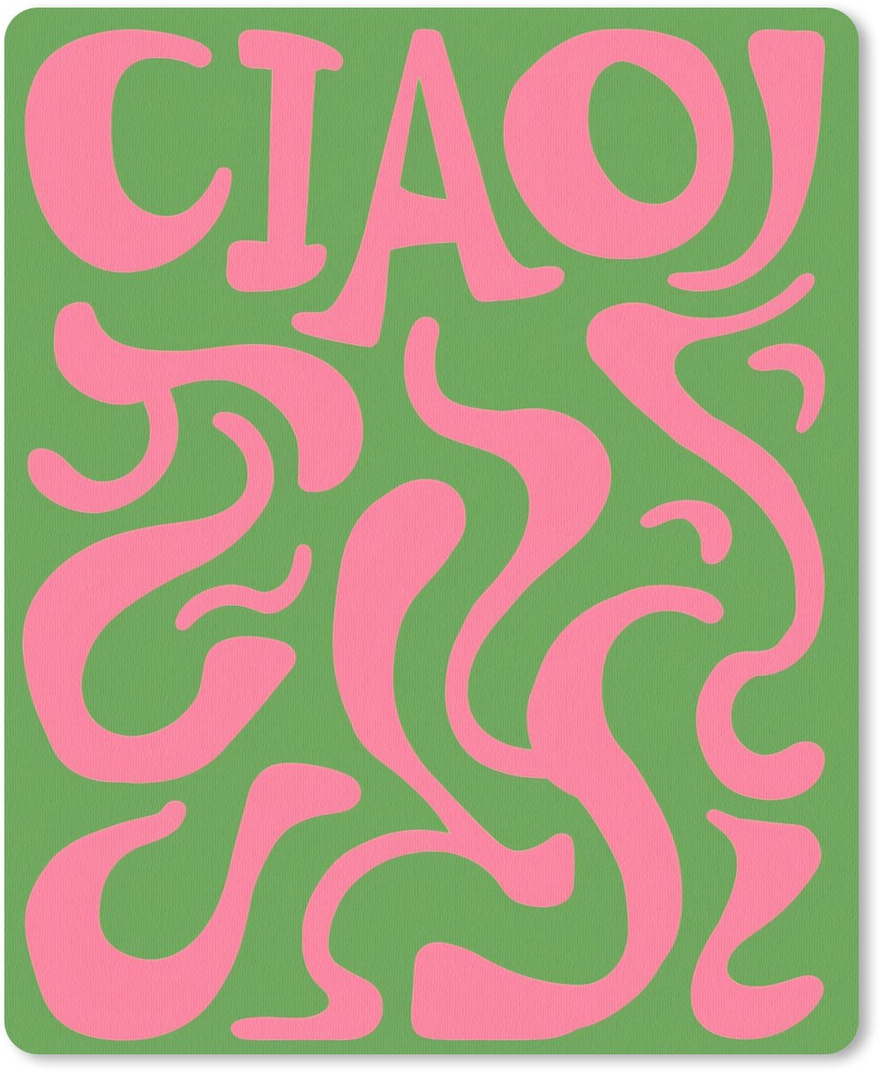 Muismat 19x23 cm - Mousepad Abstract - Roze - Ciao - Vormen - Muismatten