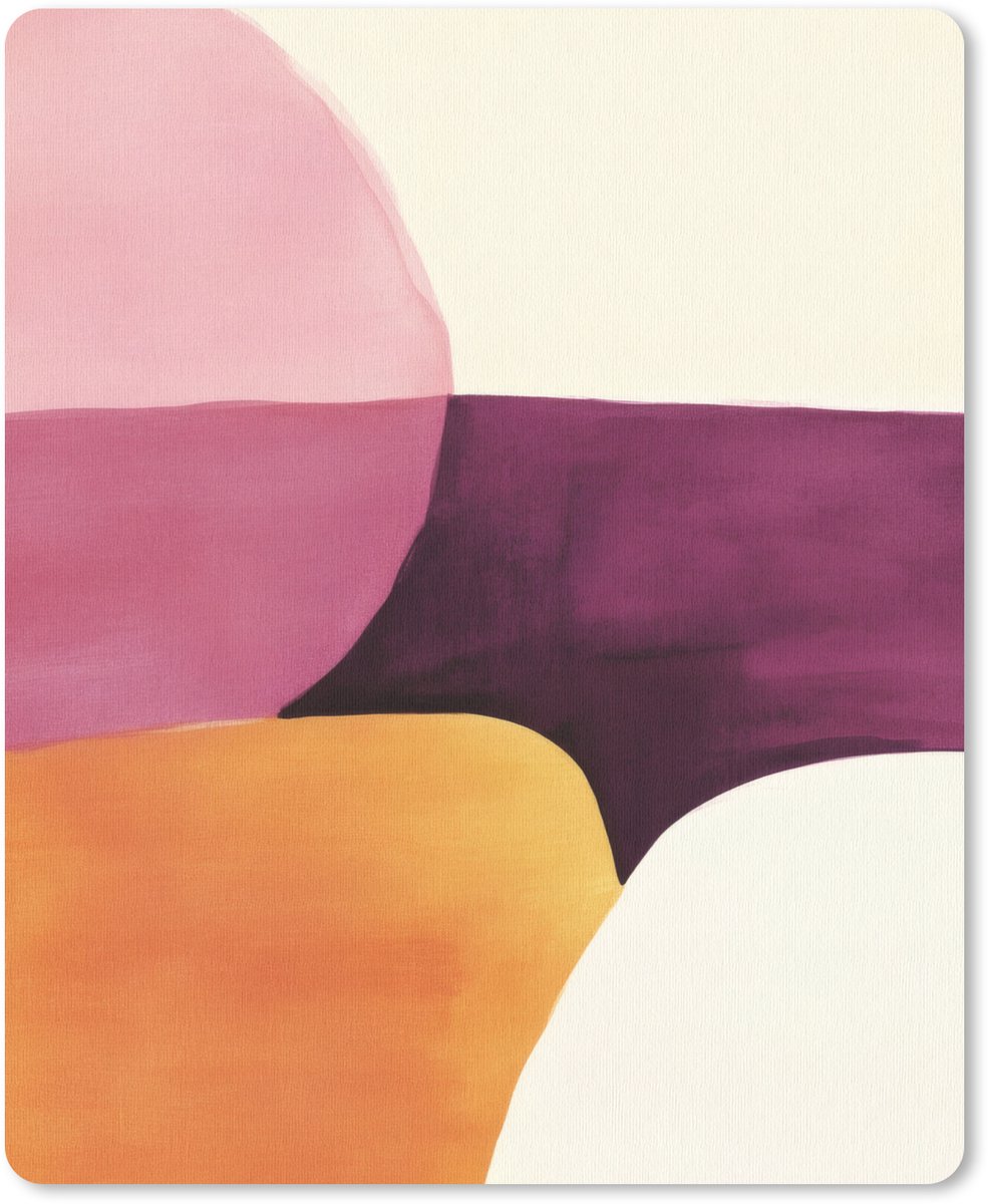 Muismat 19x23 cm - Mousepad Vormen - Abstract - Kleurrijk - Muismatten