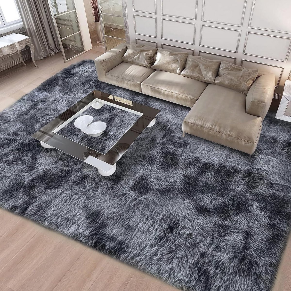 Modern Shaggy Woonkamertapijt 200x300 cm - Comfortabel en Stijlvol Vloertapijt voor Binnen