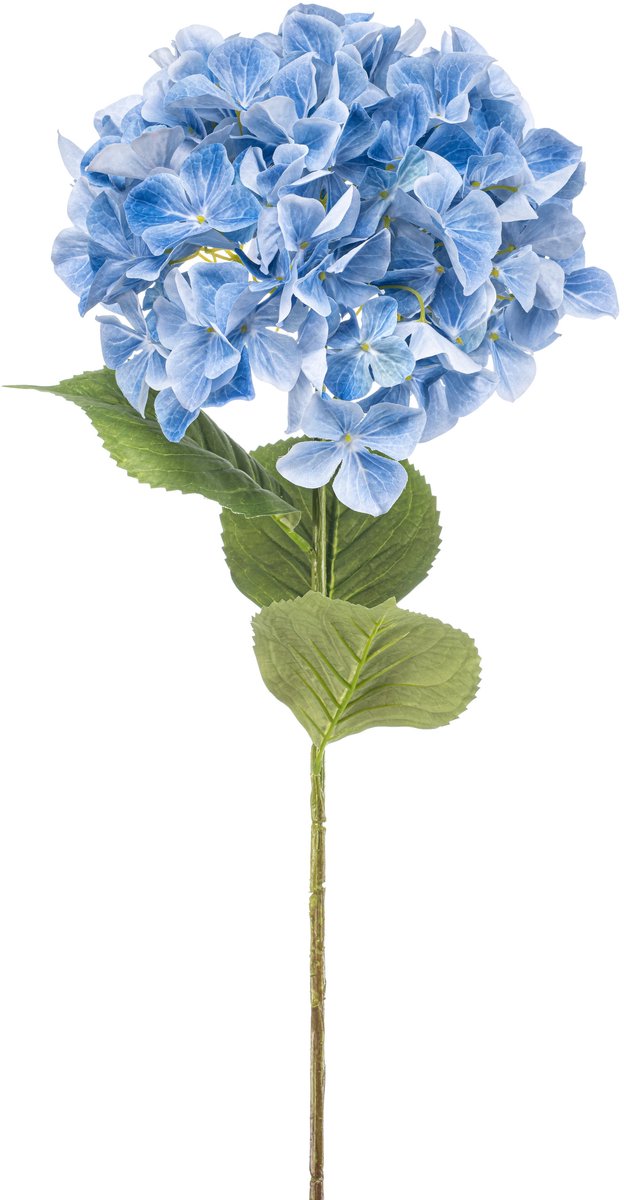 Emerald - Kunstbloem Hortensia XL blauw 90cm - Kunstplant voor binnen