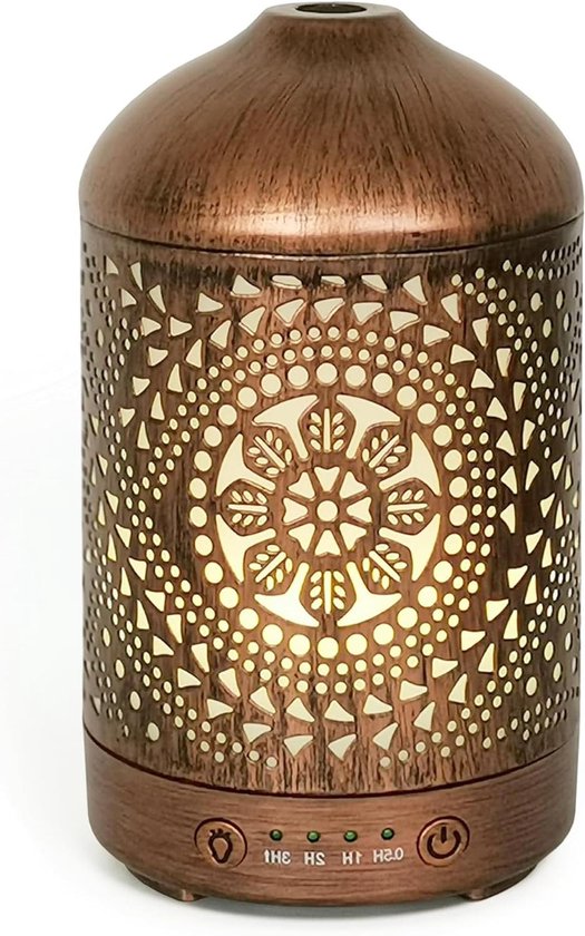 Earnest Living Essentiële olie diffuser metalen diffuser 250 ml timers nachtverlichting en automatische uit-functie thuiskantoor luchtbevochtiger aromatherapie diffuser voor etherische oliën