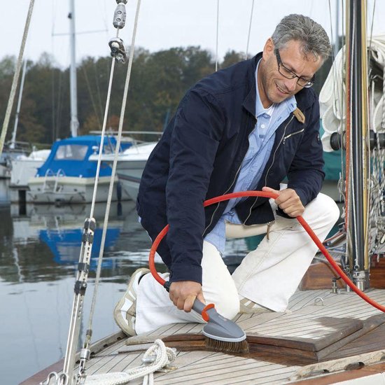 GARDENA Classic roll-fix Slanghouder - Platte slang 15 m - met cassette