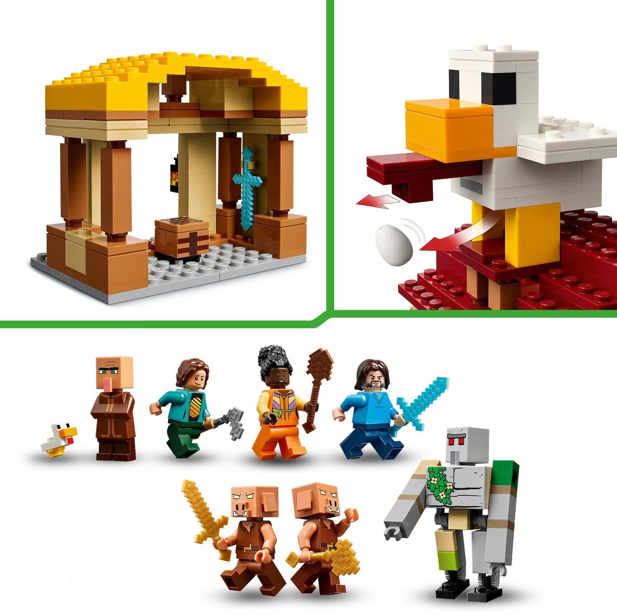 LEGO Minecraft De Ghast-Ballon Aanval op het dorp - 21273 — afbeelding 13